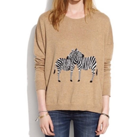 Madewell Zebra Love Sweater XXS - Picture 2 of 3